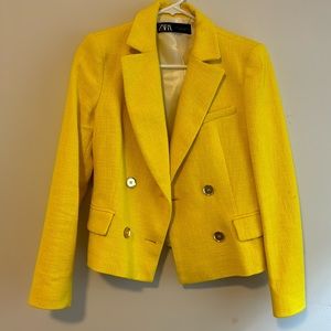 Zara CROPPED TEXTURED BLAZER